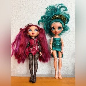 Rainbow High Dolls Rare JEWEL RICHIE Emerald Green Vitiligo & Mila Berrymore